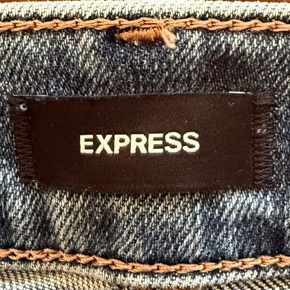 Express 70s Flare Mid Rise Jeans, light to medium blue, size 4S - Picture 8 of 8